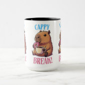 Schattige Cappy Break Capybara Koffiekop | Grappig Mok (Midden)