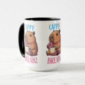 Schattige Cappy Break Capybara Koffiekop | Grappig Mok (Voorkant links)