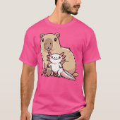 Schattige Capybara Axolotl T-shirt (Voorkant)