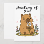 Schattige Capybara Bedankkaart (Voorkant / Achterkant)