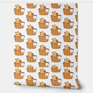 Schattige Capybara behang – esthetische Baby Capyb