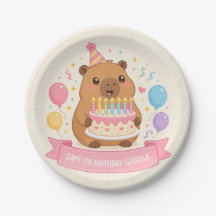 Schattige Capybara Capy 7e verjaardag meisjesnaam