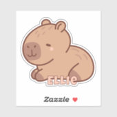 Schattige Capybara Cartoon gepersonaliseerde Kawai Sticker (Vel)