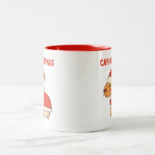 Schattige Capybara Christmas Tweekleurige Koffiemok (Center)