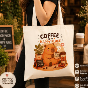 Schattige Capybara Coffieliefhebber Tote Tas Kof