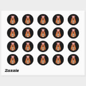 Schattige Capybara die Boba-thee drinkt Ronde Sticker (Vel)