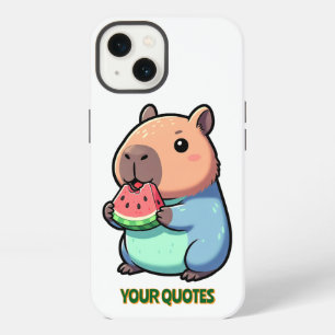 Schattige Capybara die Watermeloen Eet iPhone 13 Hoesje