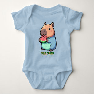 Schattige Capybara die Watermeloen Eet Romper