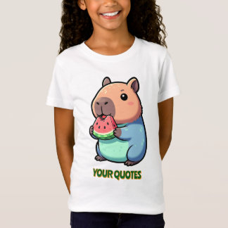 Schattige Capybara die Watermeloen Eet T-shirt