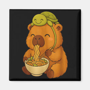 Schattige Capybara en Schildpad Rugzak Ramen Kawai Magneet