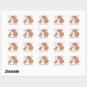 Schattige Capybara En Vos Vierkante Sticker (Vel)
