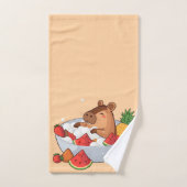Schattige Capybara Fruit Bad Spa Dag Kawaii Dier I Handdoek (Handdoek)