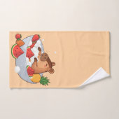 Schattige Capybara Fruit Bad Spa Dag Kawaii Dier I Handdoek (Handdoek)