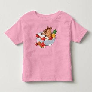 Schattige Capybara Fruit Bad Spa Dag Kawaii Dier I Kinder Shirts
