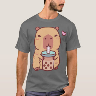 Schattige Capybara houdt van Drink bubbelthee T-shirt