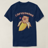Schattige Capybara in banaan Capybanana Grappige P T-shirt (Design voorkant)