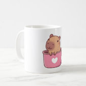 Schattige Capybara in een Mok (Voorkant links)