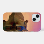 Schattige Capybara iPhone 15 Case (Achterkant horizontaal)
