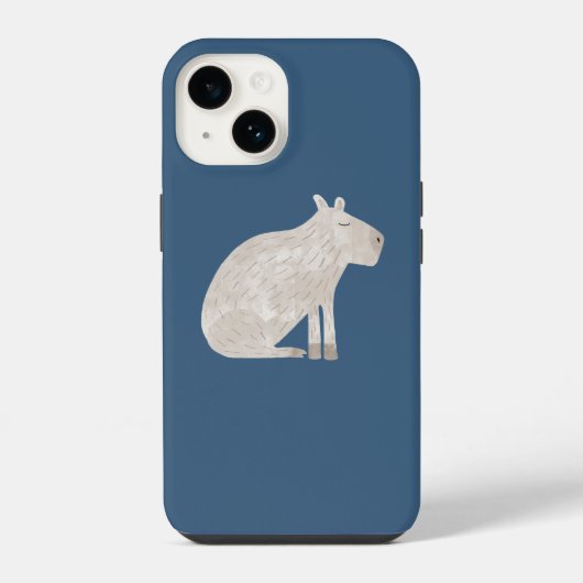 Schattige Capybara iPhone Hoesje (Achterkant)