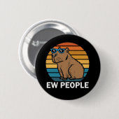 Schattige Capybara Ironische Antisociale Stemming Ronde Button 5,7 Cm (Voorkant /achterkant)