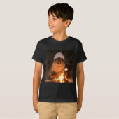 Schattige capybara kampvuur s'mores grappig kamper t-shirt (Voorkant volledig)