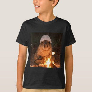 Schattige capybara kampvuur s'mores grappig kamper t-shirt