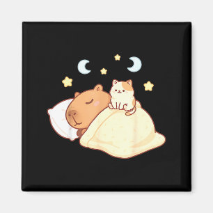 Schattige Capybara Kawaii Slaap Pyjama Slaapbara K Magneet