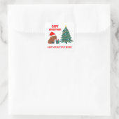 Schattige Capybara Kerstboom Vierkante Sticker (Tas)
