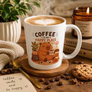 Schattige Capybara Koffiekop   Kawaii Koffieliefhe Latte Mok