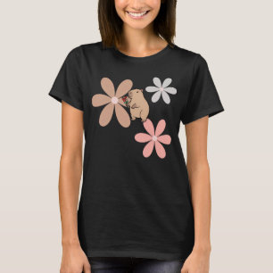  Schattige Capybara Met Bloem  T-shirt