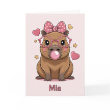 Schattige Capybara met Bril en Kauwgom