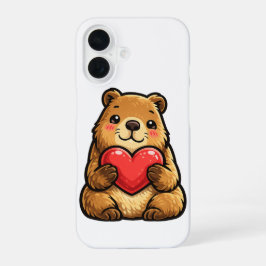 Schattige Capybara met Hart Kawaii Capybara  iPhone 16 Hoesje