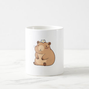 Schattige Capybara met Madeliefje Kawaii Ontwerp Koffiemok