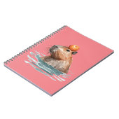 Schattige Capybara Met Sinaasappel Notitieboek (Linkerzijde)