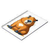 Schattige capybara notitieboek (Linkerzijde)