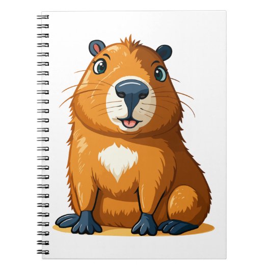 Schattige capybara notitieboek (Voorkant)