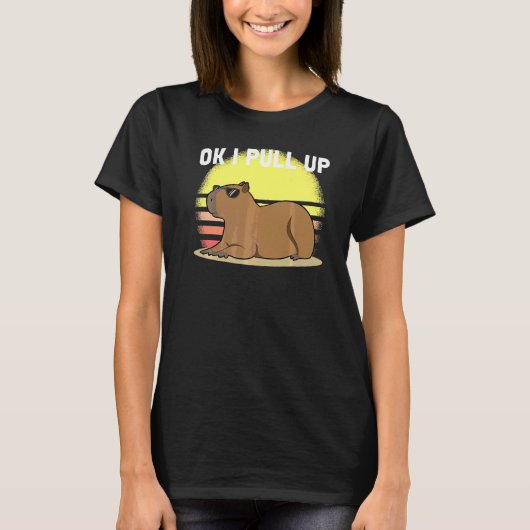 Schattige Capybara Ok Ik Kom Capybara Meme T-shirt (Voorkant)