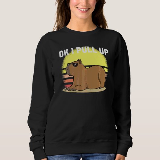 Schattige Capybara Ok Ik Kom Capybara  Meme Trui (Voorkant)