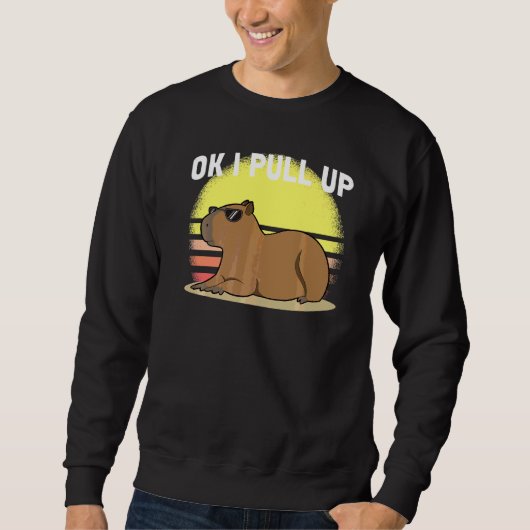 Schattige Capybara Ok Ik Kom Capybara  Meme Trui (Voorkant)