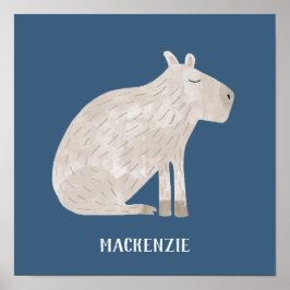 Schattige Capybara Persoonlijk Poster