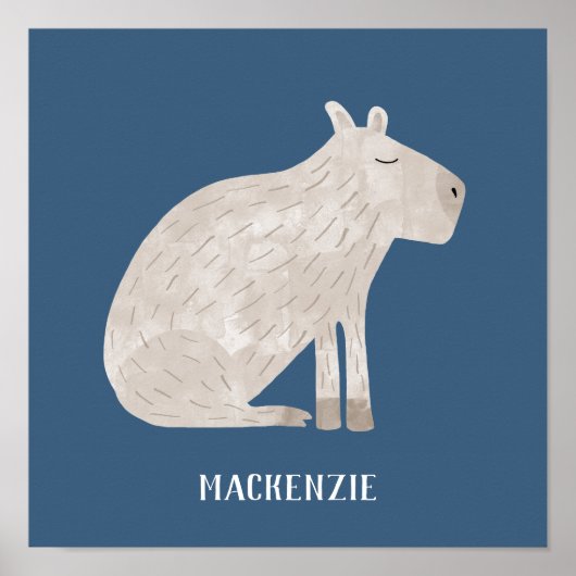 Schattige Capybara Persoonlijk Poster (Voorkant)