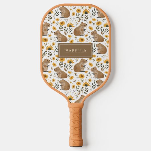 Schattige Capybara Pickleball Paddle (Voorkant)