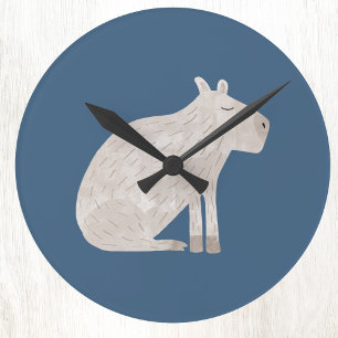 Schattige Capybara Ronde Klok