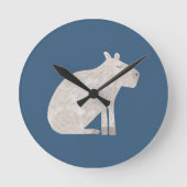 Schattige Capybara Ronde Klok (Voorkant)
