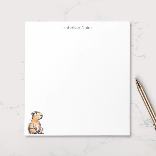 Schattige Capybara-schetsdoodle  Notitieblok
