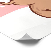 Schattige Capybara & Snowman Winter Poster (Hoek)