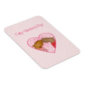 Schattige capybara Valentijnsdag magneet (Rechterzijde)
