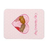 Schattige capybara Valentijnsdag magneet (Horizontaal)
