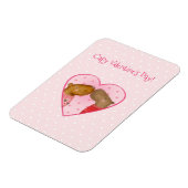 Schattige capybara Valentijnsdag magneet (Linkerzijde)