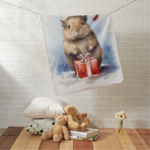 Schattige Capybara Winter Kerstmis Watercolor